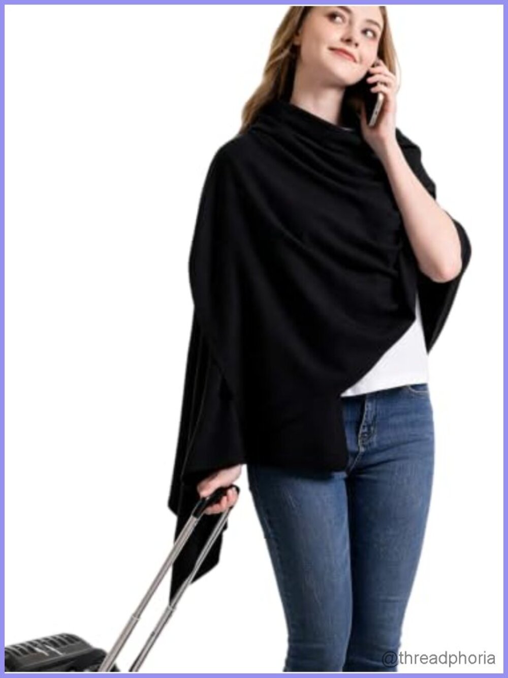 Large Soft Knit Travel Shawl Wrap Lightweight Machine Washable Pashmina Scarf